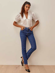 Liza High Rise Straight Jeans
