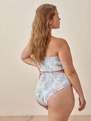 Tide Smocked Bikini Top