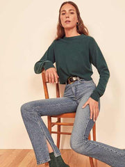 Peyton Slit Hem High Rise Bootcut Jeans