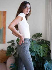 Liza High Rise Straight Long Jeans
