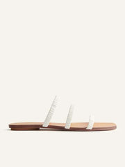 Bardia Ruched Strap Flat Sandal