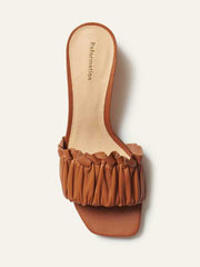 Shereen Ruched Block Heel Mule