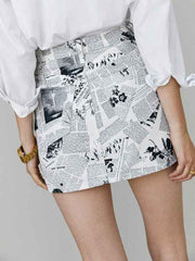 Jackie High Rise Denim Mini Skirt
