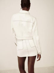 Anna Patch Pocket Denim Mini Skirt