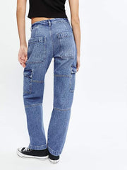Mckenna Mid Rise Slouch Cargo Jeans