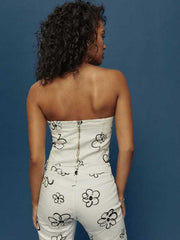 Macy Denim Bustier Top