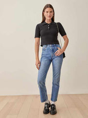 Moda Cotton Collared Sweater