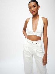 Gigi Denim Halter Top
