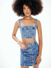 Chrissy Denim Two Piece Set