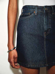 Lydia High Rise Denim Mini Skirt