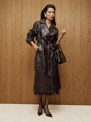 Veda Ashland Leather Trench