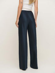 Gale Satin Mid Rise Bias Pant