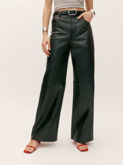 Veda Cary Wide Leg Leather Pant