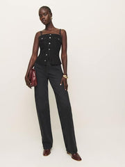 Coco Denim Bustier Top