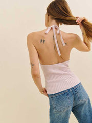 Delia Ribbed Halter Top