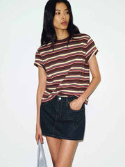 Hazel Low Rise Denim Mini Skirt