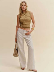 Vida Linen Low Rise Pant