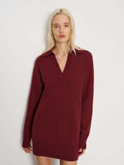 Maeve Cashmere Polo Dress