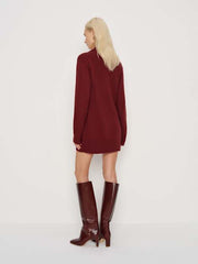 Maeve Cashmere Polo Dress