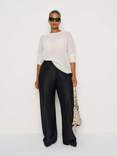 Gale Satin Mid Rise Bias Pant Es