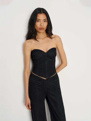 Kamila Denim Top