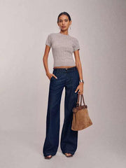 Elio Low Rise Denim Trouser