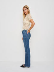 Elton Mid Rise Super Stretch Straight Jeans