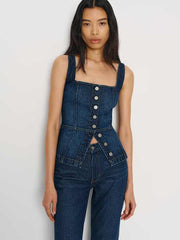 Tilly Stretch Denim Top