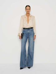 Cary High Rise Slouchy Wide Leg Long Jeans