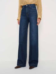 Bex Super Stretch High Rise Wide Leg Short Jeans