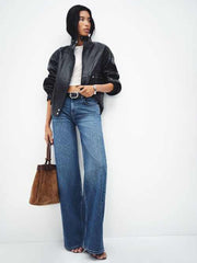 Greta Super Stretch Low Rise Wide Leg Long Jeans