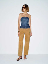 Gabbriette Stretch Denim Top