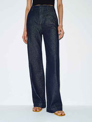 Graycen High Rise Denim Trouser Pant
