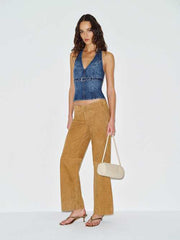 Randy Denim Halter Top