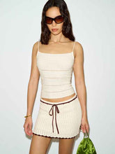 Fleurine Cotton Crochet Mini Skirt