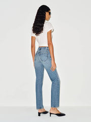 Leda Mid Rise Straight Long Jeans