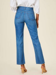 Cynthia Button Fly High Rise Straight Jeans