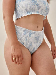 Tide Smocked Bikini Top