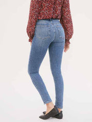 Harper Button Fly High Rise Skinny Jeans