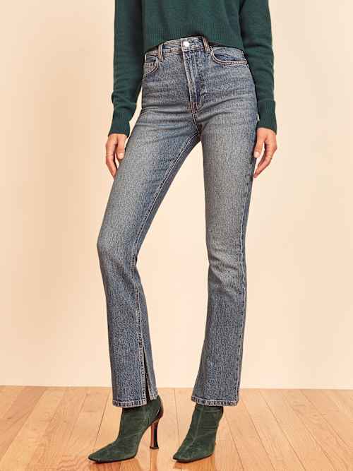 Peyton Slit Hem High Rise Bootcut Jeans