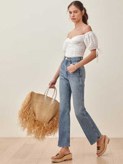 Georgia Retro High Rise Flare Jeans