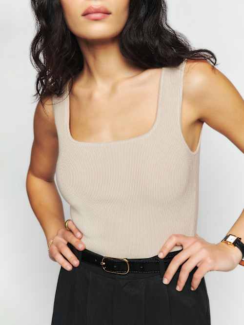 Julia Ribbed Sweater Tank