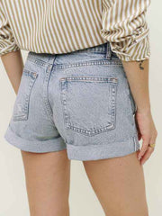 Charlie Cuffed High Rise Jean Shorts
