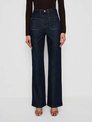 Alyssa Stretch High Rise Wide Leg Jeans