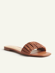 Marcella Ruched Flat Slide