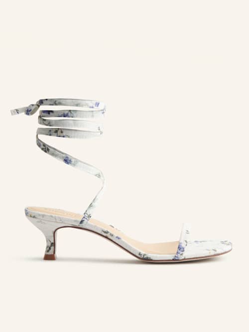 Carina Lace Up Mid Heel Sandal