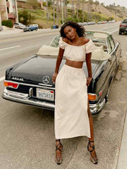 Sandalwood Linen Skirt