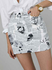 Jackie High Rise Denim Mini Skirt
