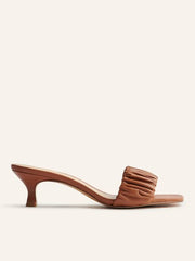 Marcella Ruched Kitten Heel Sandal