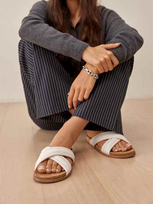 Arianna Puffy Strap Slide Sandal